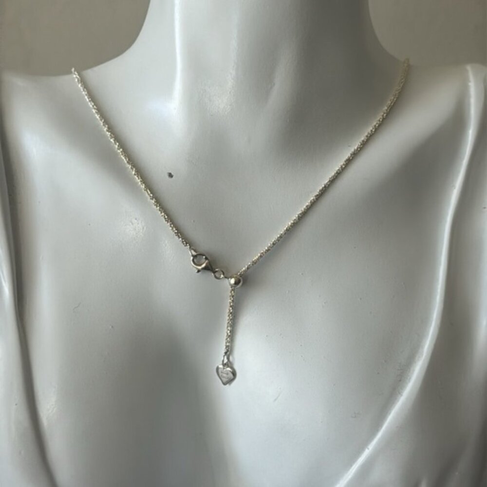 Mia Fiore Dyadema  Sterling Silver 925 Adjustable Necklace Italy Up to 20" long